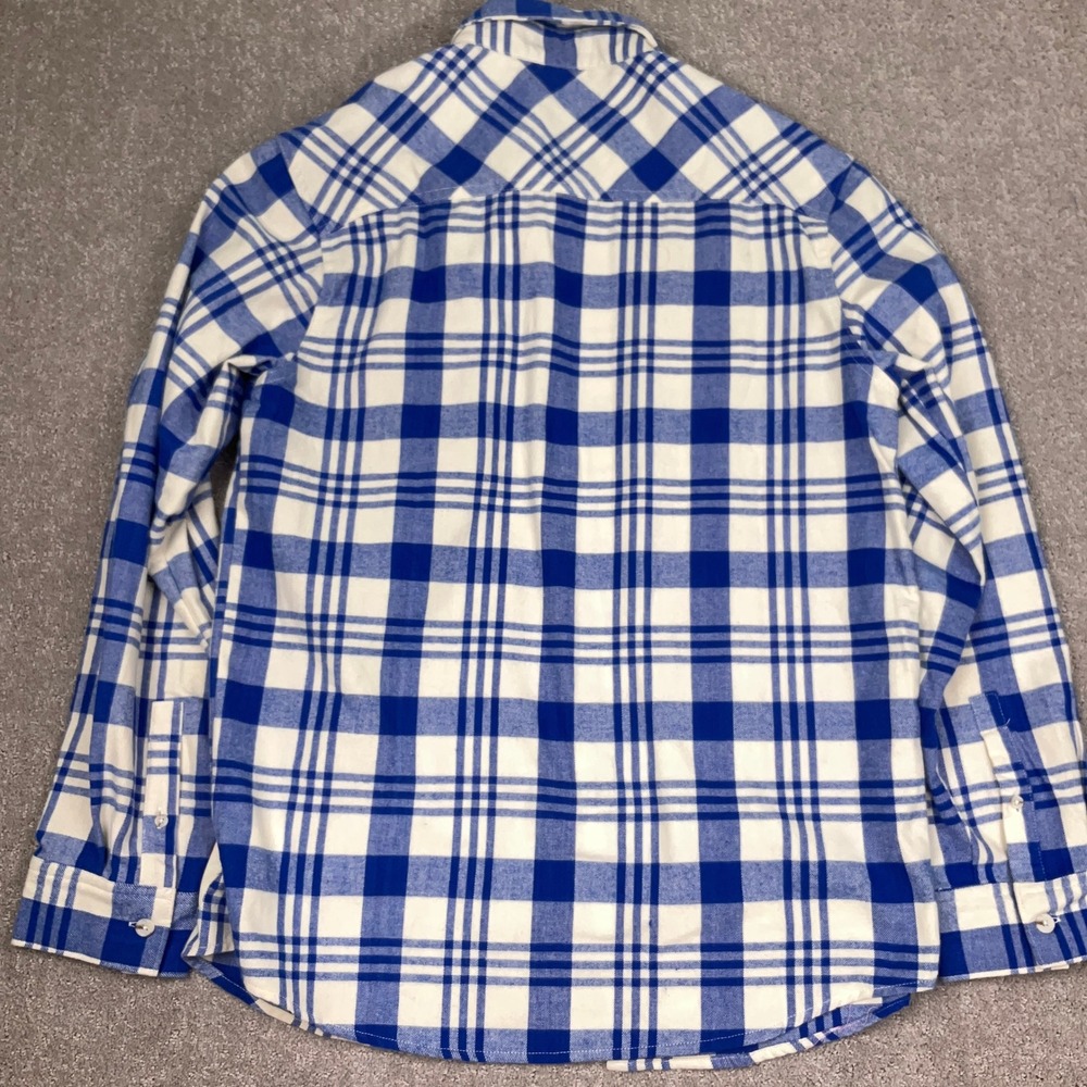Darius Rucker MLB Shirt Mens Small Blue White Plaid Flannel Stitched NY Mets - Picture 9 of 10